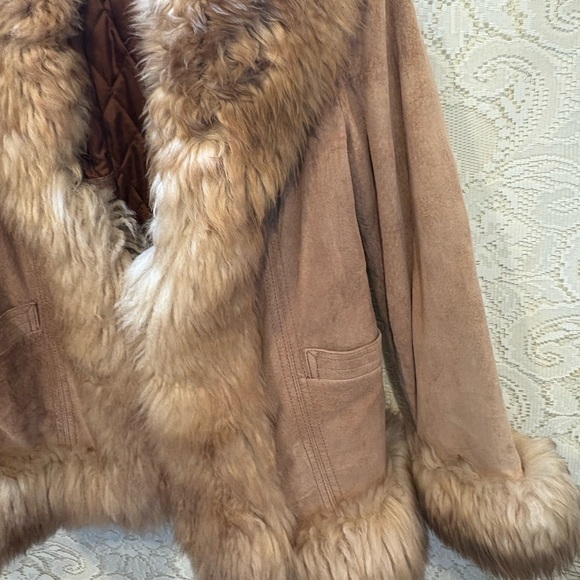 PIONEER Tan Teddy Jacket with Faux Fur Trim - Picture 9 of 12